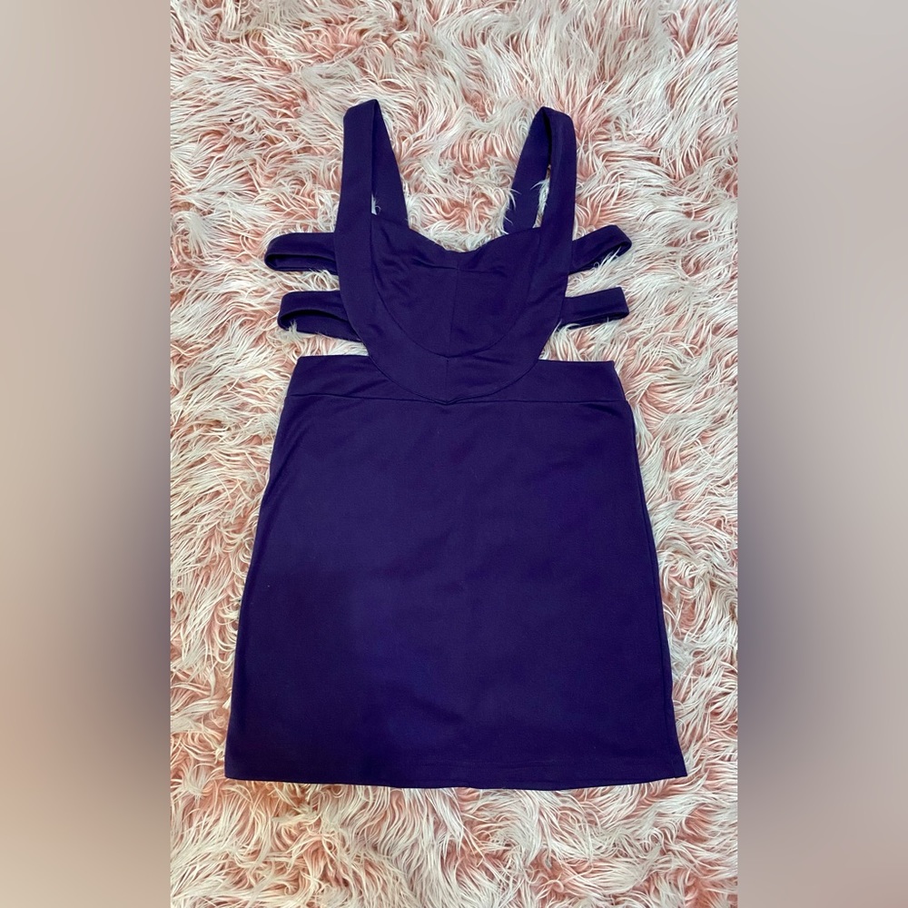 Sugar And Spice Purple Cut Out Dress. New with Tags.